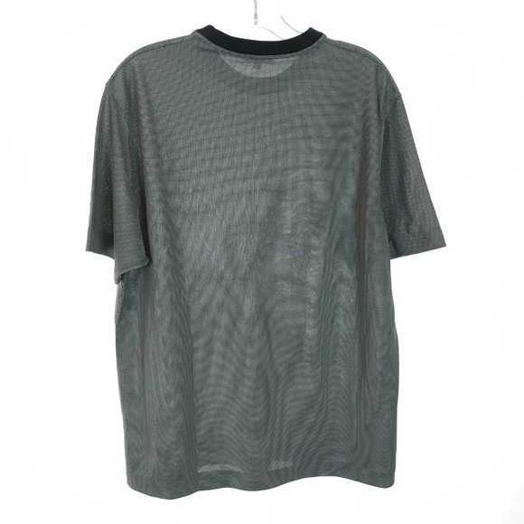 Mens Size XXL Umberto Vallati Vintage Micro Check Crew Neck Top Made in Italy - Picture 3 of 3